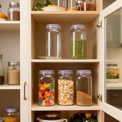 Glass Sealed Jar—Airtight Storage Jar (2, Pack, 67.6oz) - size: 67.6oz