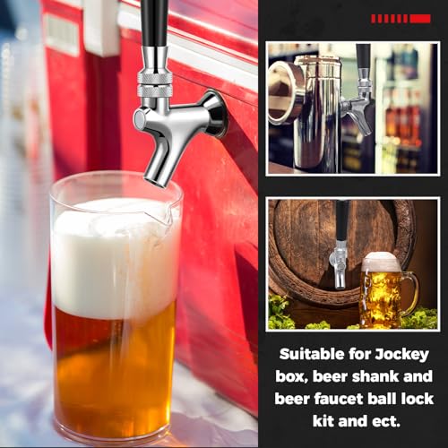Sliner 2 Pcs Stout Beer Faucet, Stainless Steel Draft Keg Tap with 304 Stainless Handle, Dispensing Tap for Beer Shanks and Towers