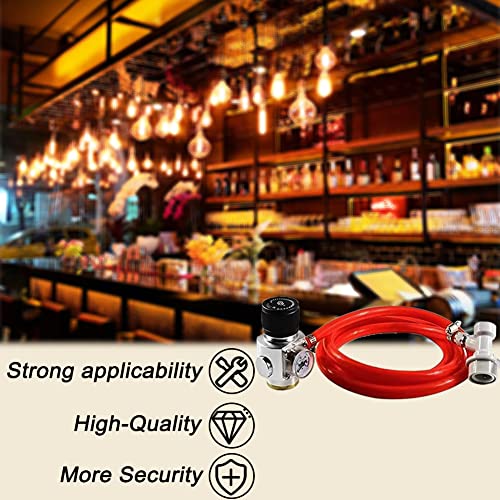 PERA 5/16" ball lock line assembly, MFL liquid disconnect with 5ft gas line for home brewing