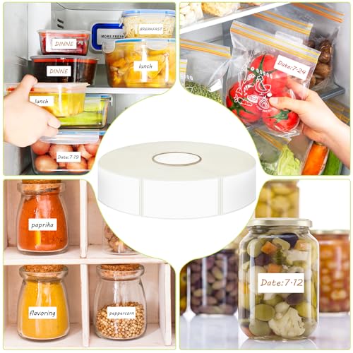 600 Blank Removable Freezer Labels with Perforation Line for Easy Distribution and Use. Waterproof and Oil-Resistant, Suitable for Food Containers, Jars, and Kitchen Organization.(1 "x 2") - size: 600 Pcs - 1 "x 2"