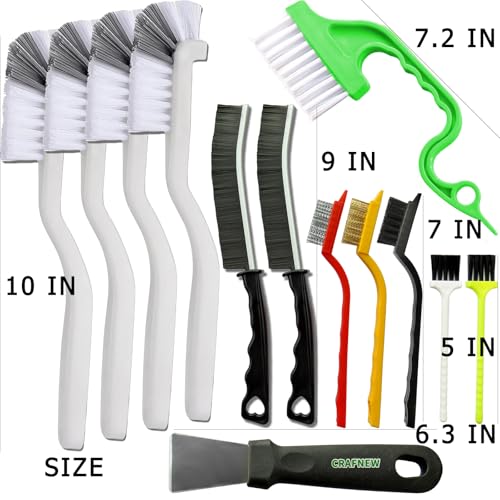 13Pcs Small Cleaning Brush, Brushes for Cleaning | Long Handle Household Cleaning Tool Suitable for Cups, Bottles, Teapots, Corners, Sinks, Faucets, Toilets