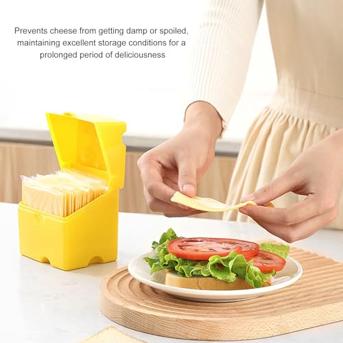 Cheese Storage Container, ABS Cheese Box with Lids, Airtight Fridge, Easy, Odor complimentary, Heat wear for Household