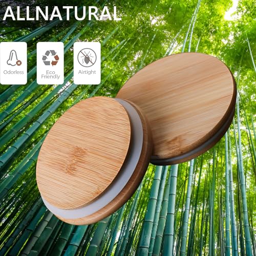 1.5 Qt Round Glass Storage Containers with Lids, Clear Food Storage Container Jar with Sealing Bamboo Lid for Noodles Flour Cereal Rice Sugar Tea Coffee Beans(Round-3Pack ) - size: Round 1.5 Qt -3Pack