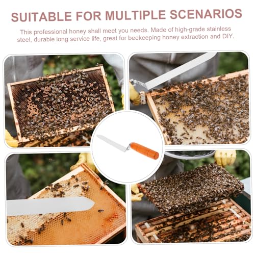 Sosoport Beginner Beekeeper Kit Beehive Tool Z-Shape Uncapping Knife Honey Extractor Scraper for Easy Random Color