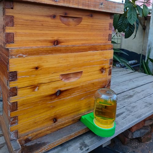Bee Hive Feeder -8 Pack Green Entrance Feeders for Bee Hives - Easy and Effective Water or Sugar Syrup Feeding Solution (Upgraded Version) (Green) - color: Green