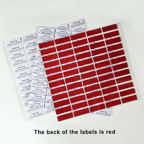 170pcs1.2x0.4 inch Water Sensitive Sticker Turn Red When Got Wet Device Potential Damage Indicator Warranty Void Instruction Liquid Sensor Label - style: 30X10MM