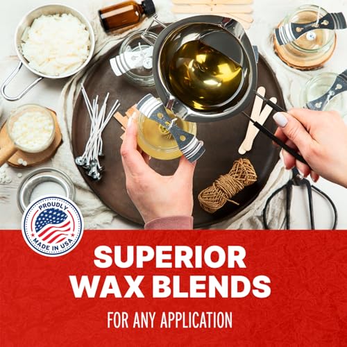 Blended Waxes, Inc. Paraffin Wax Block - Household Paraffin Wax for Canning, Candle Making, Waterproofing, Metal Preservation, and a Variety of Other Applications (1lb. Block - 1 Block) - size: 1lb. - 1 blocks