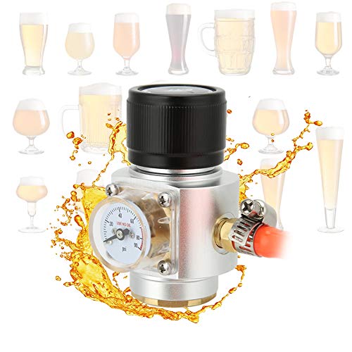 Thread CO2 Charger CO2 Charger Kit, CO2 Gas Regulator Kit Gas Regulator with Hose Accessories for Soda Beer Keg Brewing
