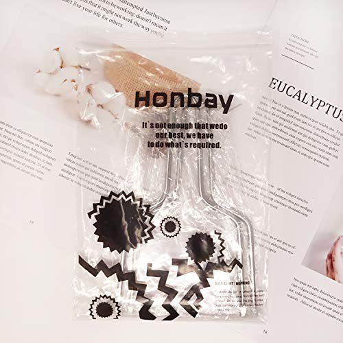 Honbay 2PCS Stainless Steel Butter Cheese Wire Cutters Slicers Knives for Kitchen (for soft cheese) - size: middle