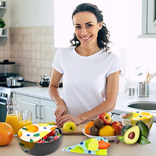 Reusable Beeswax Wrap - 9 Pack, Beeswax Wraps for Food, Eco-Friendly Beeswax Food Wrap, Organic, Sustainable, Biodegradable, Zero Waste, Plastic-Free Food Storage (1L Orange | 3M Lemon | 5S Pear) - size: 1L Orange | 3M Lemon | 5S Pear