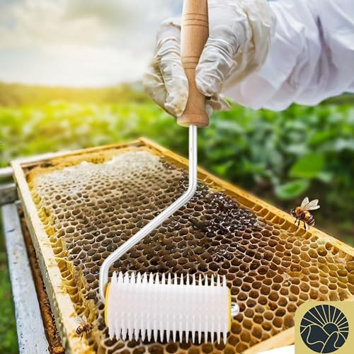 SunVara Honey Uncapping Needle Roller Honey Extractor Equipment, Honey Spinner Extractor Honey Uncapping Roller for Beekeepers Needle Recapping Honey Uncapping Tool Beekeeping Honey Decapping Tool
