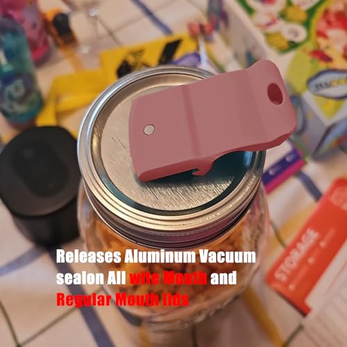 Mason Jar Opener and Canning Tool, Compatible with Mason Jar Lids, Releases Vacuum Seal on Wide Mouth and Regular Mouth, Magnetic Lid Lifter for Canning, Pickling (chocolate color)) - color: chocolate color)