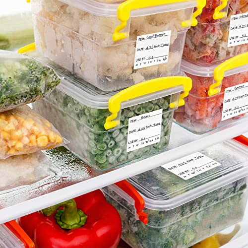 L LIKED 250 Dissolvable Labels 2"x 2" Use By Food Rotation Storage Label - size: 2"x2"/250labels/Black