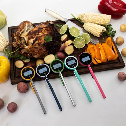 ChefsTemp Pocket Pro 1-Second Instant Read Digital Meat Thermometer Rechargeable for Grilling, Food, BBQ, Kitchen Cooking, Oil Deep Frying & Candy (Lime Zest) - color: Lime Zest