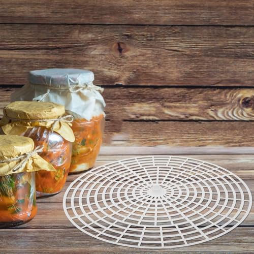 Generic 2pcs Vegetable Press Mesh Plate: Pickling Press Tool - 12" Plastic Presser for Canning Pickled Pepper Kimchi Homemade Sauerkraut – Jar Accessories