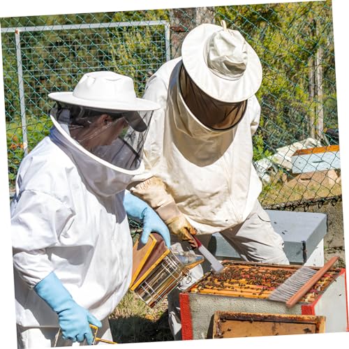 Abaodam Ergonomic Beekeeping Tools Hive Tool j Hook Brush Set Dadant Supplies Beehive Cleaning