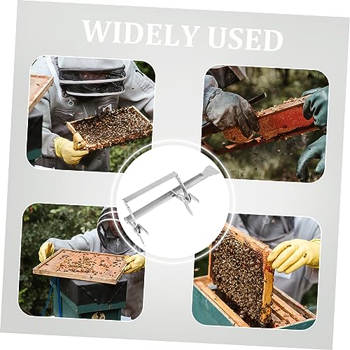 Abaodam Metal Beehive Frame Lifter Tool Durable Gripper for Beekeeping Supplies Essential Hive Frame Support for Easy Lifting Reliable Metal Design Convenient Beekeeping Equipment
