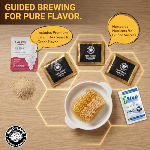 Complete Mead Making Kit for Beginners with Premium Yeast and Ingredients – Home Brewing Starter Kit – Includes 1 Gallon Carboy - Alcohol Hydrometer – Auto Siphon – Airlock - How to Guide - color: Deluxe Kit with Premium Ingredients
