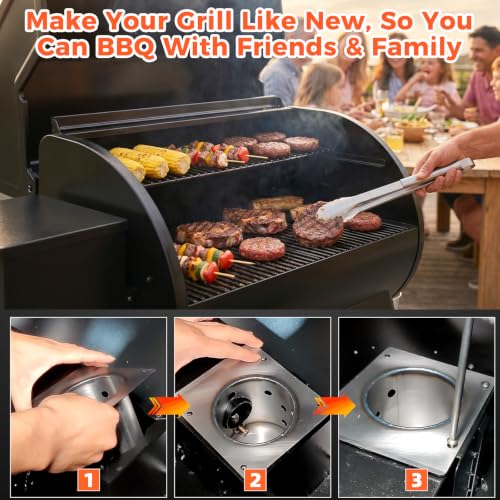 QuliMetal 304 Stainless Steel Fire Burn Pot for Pit Boss Pro Series 1150/1600 Pellet Grills, Pit Boss PB1150PS2, PB1150PS3, PB1600PS1 Grills, Upgraded Durable FirePot Accessories with Screws - size: L1 Fire Burn Pot for Pit Boss 1150