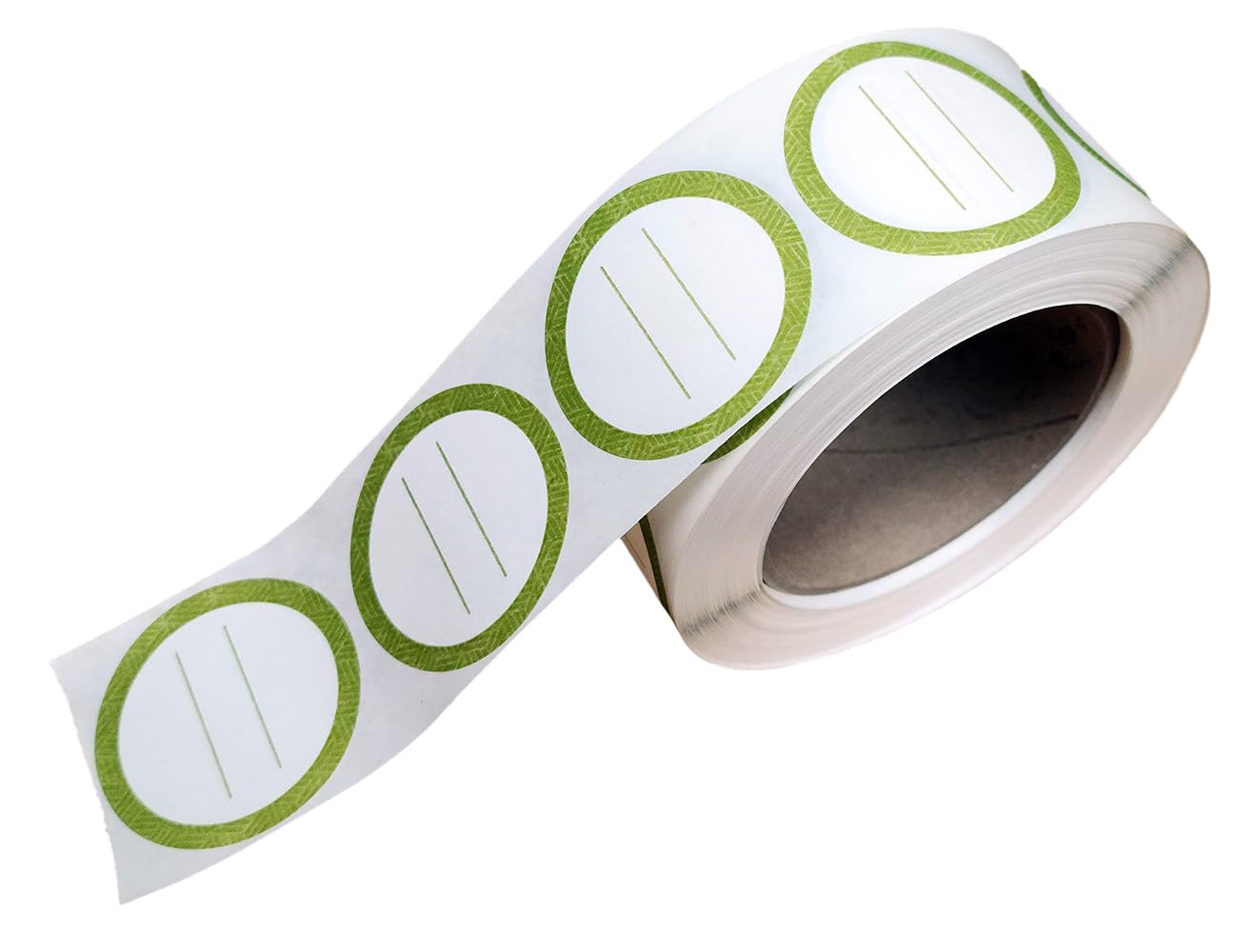 Water Soluble Labels for Food Containers – Dissolvable Kitchen Labels – No Sticky Residue – 2" Diameter, Two-Line Writable Surface, 200 Labels Per Roll (Green) - color: Green