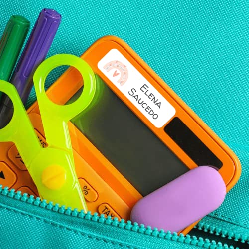 Custom Waterproof Dishwasher Safe Kid Name Labels for Daycare(128 Pack), Camp, School Supply, Baby Bottles, Lunch Boxes and Cups, Travel. Cute Personalized Design Name Stickers (Pattern 9) - color: Pattern 9