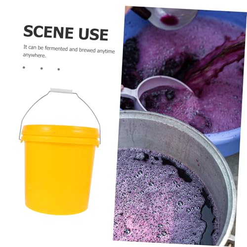 Food Grade Fermentation Pail Airtight Lid Portable Brewing Bucket for Wine Beer and Yogurt Home Storage Container for Fermenting
