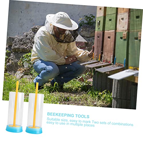 POPETPOP 2pcs Marking Bottle Beekeeper Tool Beekeeping Supplies Soft Sponge Marker Random Color
