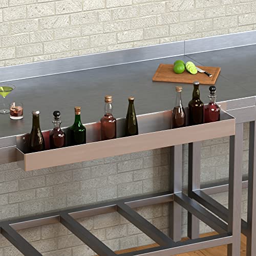 Stainless Steel Single Tier Speed Rail, Liquor Rack, Speed Rack, Bottle Holder - 48 Inch - size: 48 Inch, style: Single Tier