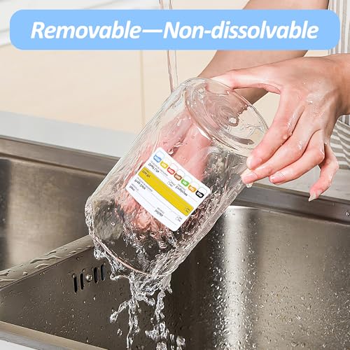 Restaurant Quality Shelf Life Food Rotation Labels Vinyl, 2” x 3” Self-Adhesive Removable Freezer Food Labels Stickers, Perfect for Reusable Containers, Food Date Sticker (Large, Count, 2) - style: 2 Pc