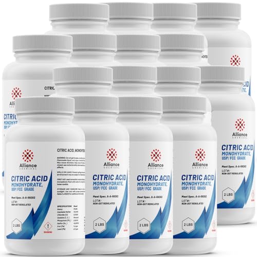 Citric Acid Monohydrate - 32 lbs. (16 Pack) - USP Food Grade Powder | pH Regulator, Preservative, Flavor Enhancer - size: 16 Pack (32 lbs.)