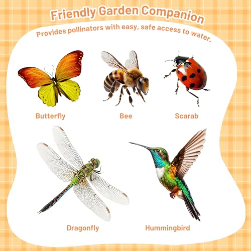 4 Pack Floating Bee Island- 7.7 Inch EVA Foam Floating Bee Watering Station for Garden- Bees Feeder Butterfly Waterer Bee Baths Pollinator, Outdoor Garden Decor