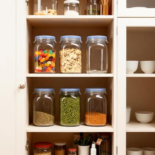 Glass Sealed Jar—Airtight Storage Jar (2, Pack, 47.4oz) - size: 47.4oz