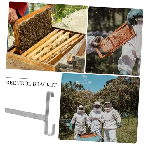 BESPORTBLE 2pcs Stainless Steel Beekeeping Frame Holder Stand for Efficient Bee Hive Organization Detachable Design for Easy Cleaning Tool Storage for Beekeepers