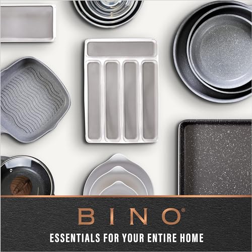 BINO | Plastic Organizer Bins, Large - 4 Pack | The SOHO Collection | Multi-Use | Pantry & Freezer Organizer Bins | Plastic Storage Containers for Home & Kitchen Org - size: Large