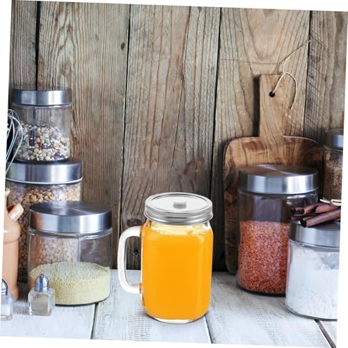 MAGICLULU 2pcs Stainless Steel Mason Jar Lids Vacuum Sealer for Wide Mouth Jars Canning Storage Accessory