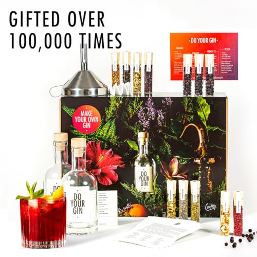 DO YOUR GIN | DIY Gin Making Kit with 12 Botanicals, Bottles & Recipes | Cocktail Making Kit | Gifts for Gin Lovers, Men & Women | Birthday, Father's Day & Christmas