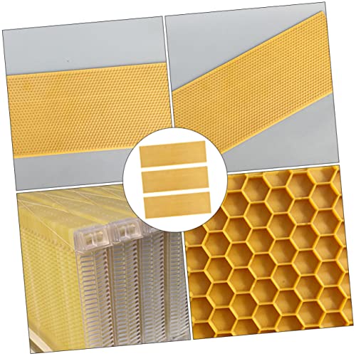 SUPVOX 3pcs Plastic Deep Hive Foundation for Beekeeping Orange Bee Nest Base Smooth Surface Reliable Plastic Material for Increased Honey Production