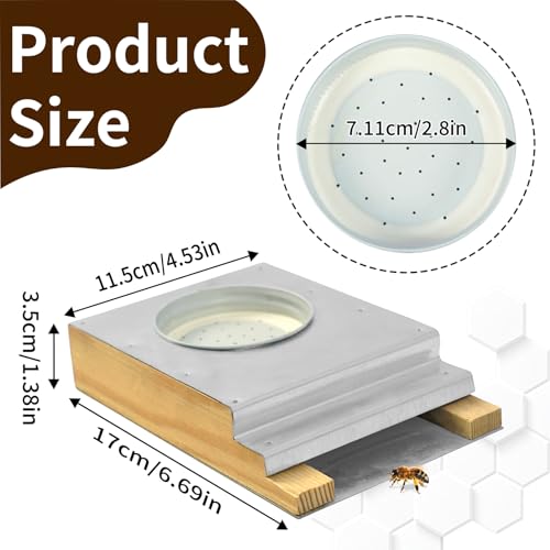 Bee Feeder Wood Entrance Feeder for Beehives, Beekeeping Tool Outside Honey Food Drinking Equipment Sugar Syrup Or Water to Supplies - size: 1 set