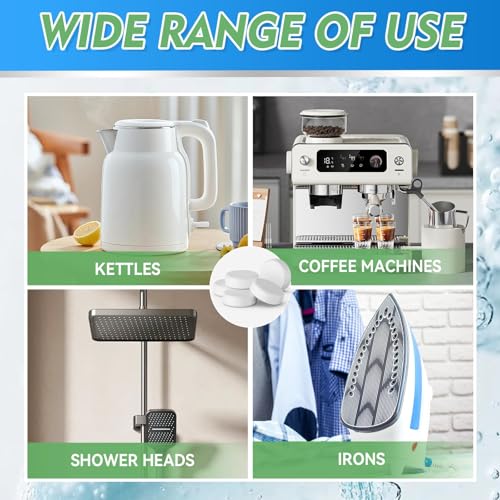 Kettle Descaler Tablet, Kettle Cleaner Remove Hard Water & Mineral Buildup, Hardwater Stains, Citric Acid for Cleaning & Descaling Water Distillers, Boilers, Limescale Remover For Kettles