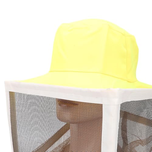Haofy Beekeeping Hat with Veil Steel Yarn Square Brim Foldable Bee Hat with High Visibility Veil Outdoor Professional Protector Fishing Studies Bee Keeping Supplies
