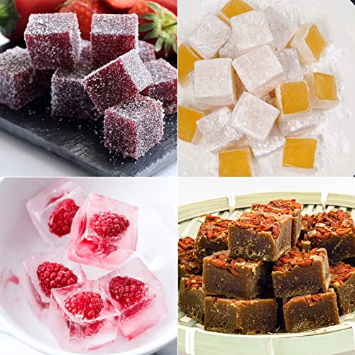 Sakolla 2 Pack Caramel Candy Molds, 40 Cavities Square Cube Silicone Molds for Chocolate, Candy, Ice Cubes, Gummy, Ganache, Jelly, Truffles - color: Square 40 Cavity -2 Pcs/Green
