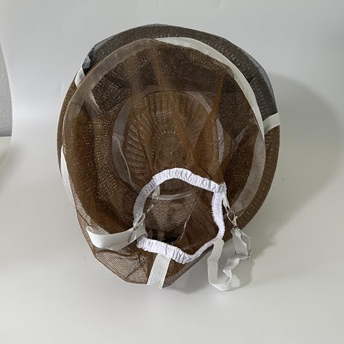 Beekeeper Cowboy Hat with Protective Bee Veil, Beekeeping Head Protection, Straw Style