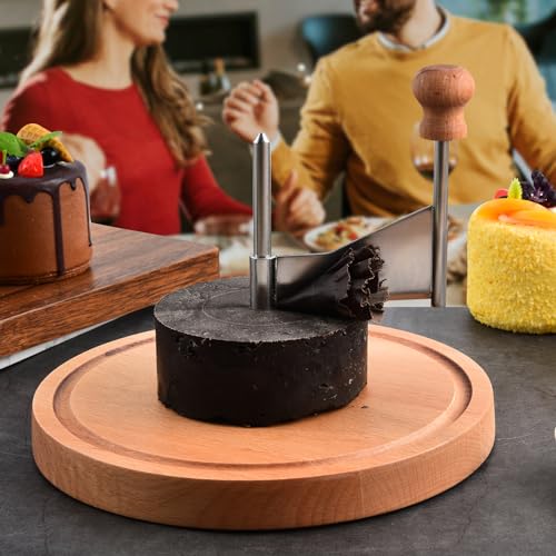 Rust Proof Manual Rotary Cheese Curling Knife - Compatible with Cheese Curler with Wooden, Plastic, Marble Base, Best for Cheese Wheel and Chocolate Shavings and Curls