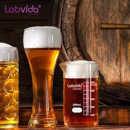 Upgrated 3 Size Low Form Beaker Set, 50ml 100ml 250ml, 3.3 Boro Glass Beakers with Printed Graduation, LVA017 - style: 3 Sizes: 50/100/250ml,each 1pc
