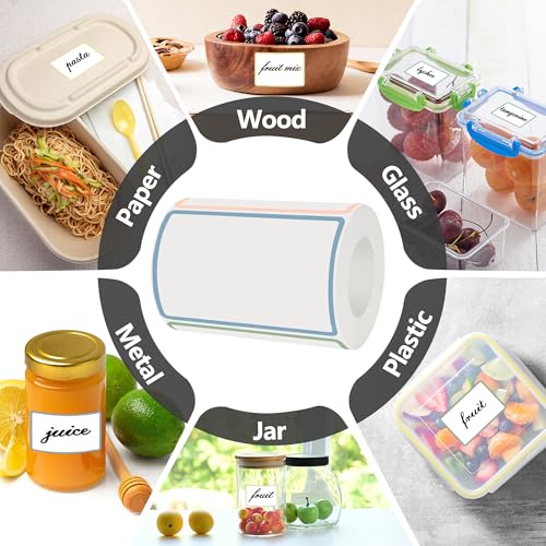 300 Pcs 2×3 Inch Blank Removable Freezer Labels, Waterproof, Oil & Tear Resistant, No Residue Writable Stickers for Food Containers, Jars, Pantry and Meal Prep (Boho) - color: Boho