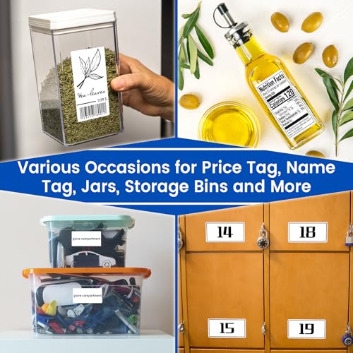 L LIKED 4" x 2" Thermal Labels, Blank Removable Labels with No Residue, Water and Oil Resistant, Use for Both Home and Office (1 Roll, 750 Labels) - size: 4x2-750
