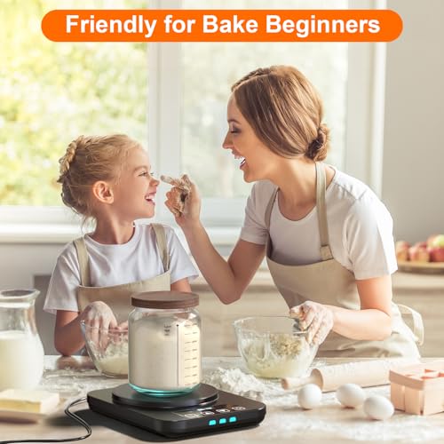 Sourdough Starter Warmer Mat - 24H Timer - Precise 1°F Thermostat Control (70-110°F) - Smart Memory Warming On/Off - Warming Heating Pad for Sour Dough Starter (Black) - color: Black