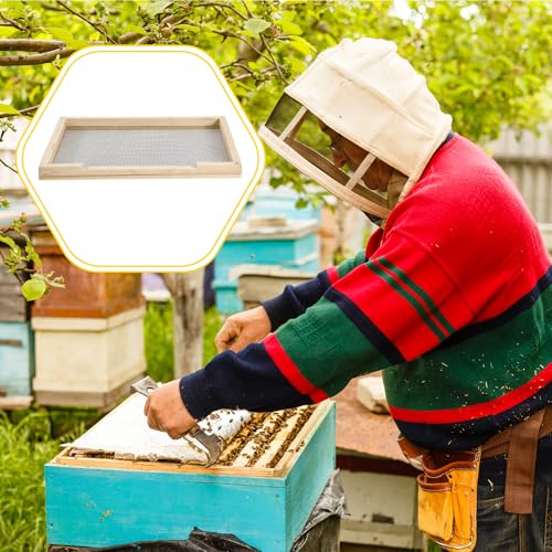 CroBlissful Beehive Inner Cover 10 Frame Ventilated Inner Cover Langstroth Style Beekeeping Ventilated Inner Cover Beehive Insulation Bee Hive Wooden Vented Beekeeping Tool Supplies (2 Pcs)