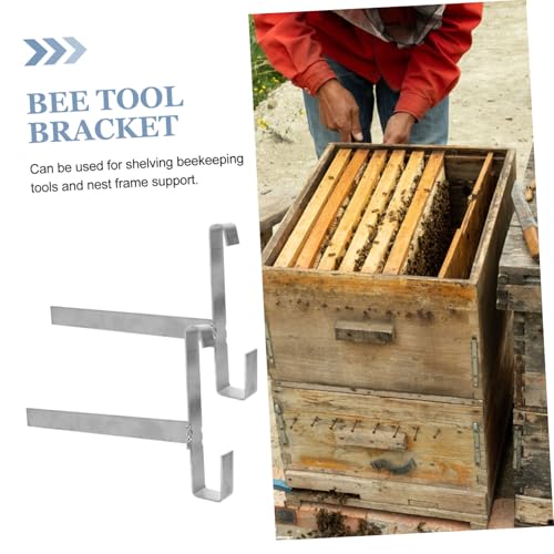 Toyvian 2pcs Stainless Steel Beekeeping Frame Holder Stand Detachable Bee Frame Support Tool for Hive Tool Storage Efficient Organization Supplies for Beekeepers