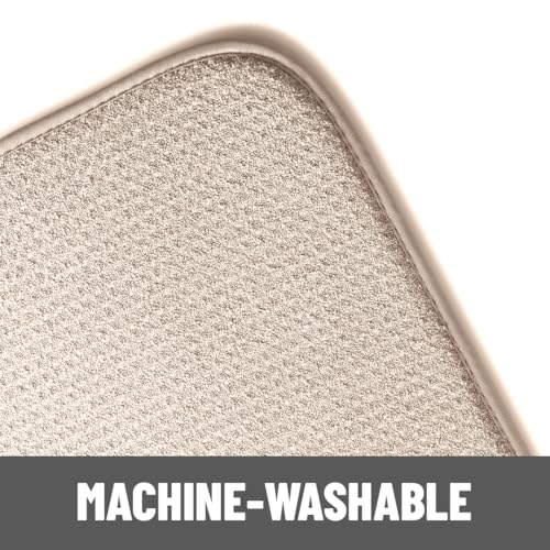 Bellemain XL Dish Mat Microfiber Dish Drying Mat, Super absorbent (Light Grey, 16" x 18") - color: Light Grey, size: 16" x 18"